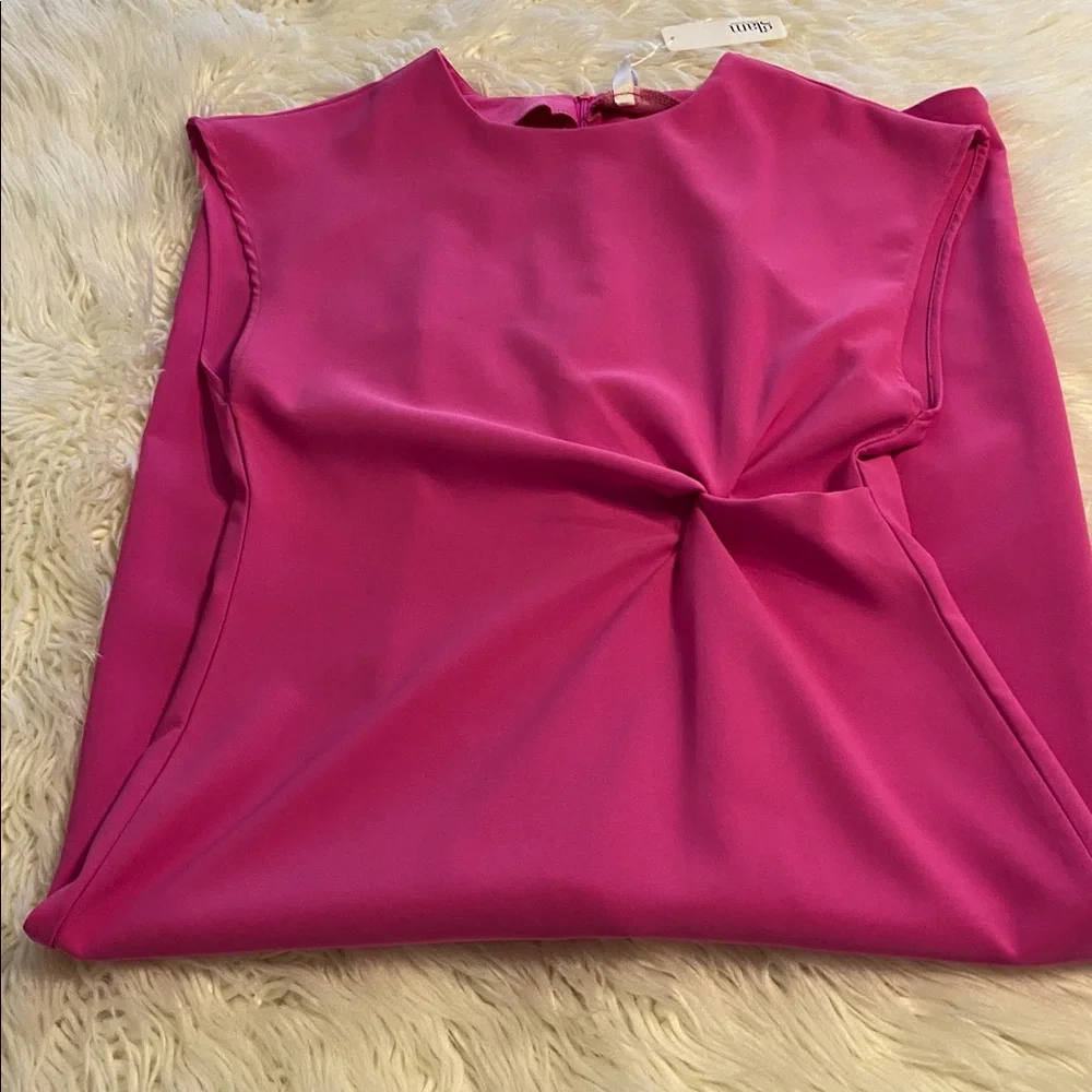 Glam Vibrant Pink Midi /Maxi Dress size L length 50” bust 32” brand new - Picture 7 of 8